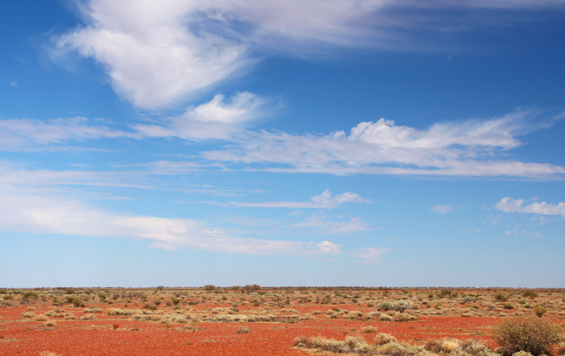 Image of Australian outback and blue sky
