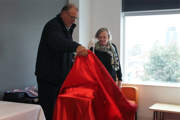 Andrew Withers unveils donation electrocardiograph machine at St John of God Geelong Hospital