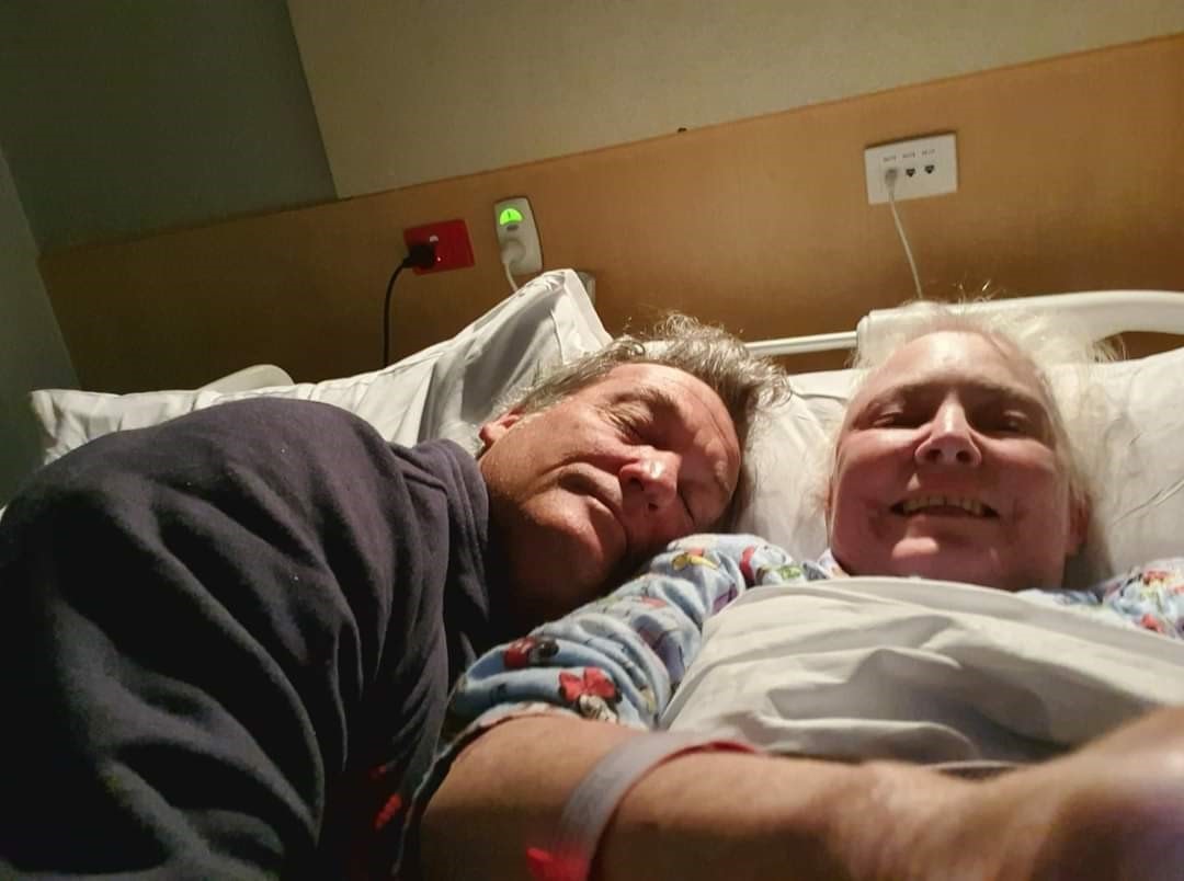 Chris and Janine in Cuddle Bed at St John of God Murdoch Hosptial