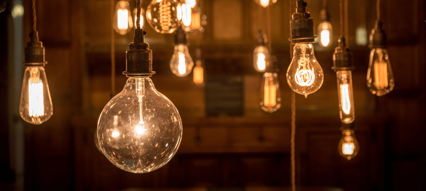 Hanging lightbulbs