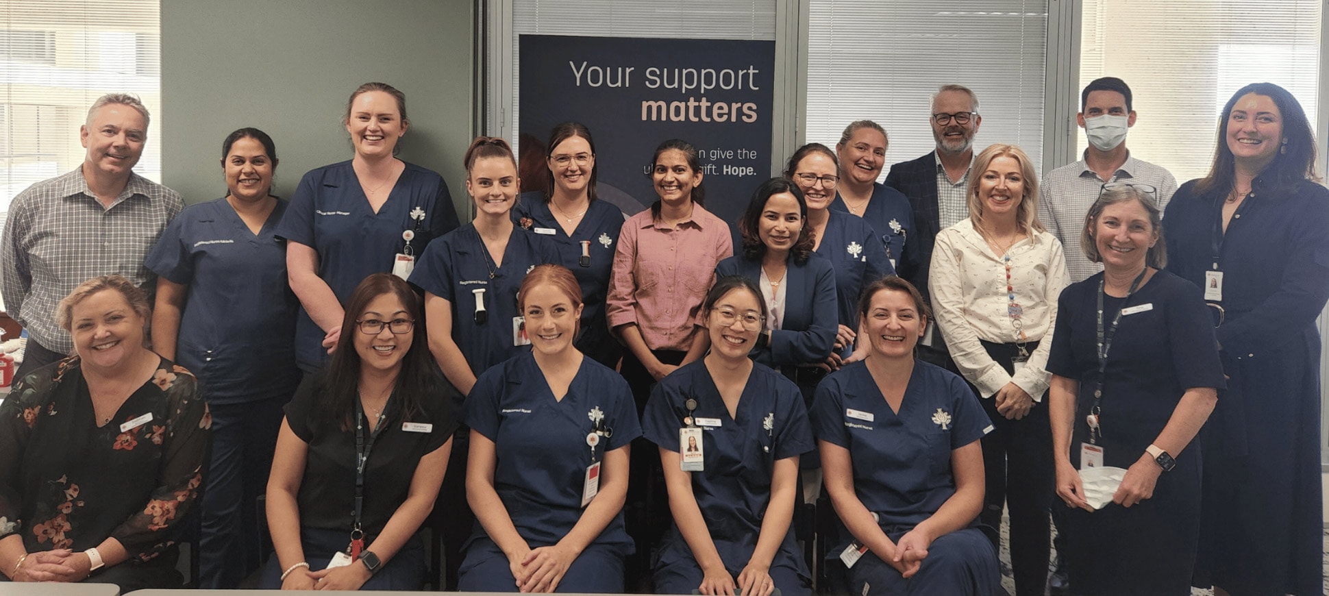 St John of God Subiaco Hospital caregivers with Rick Sherlock, Maxxia General Manager