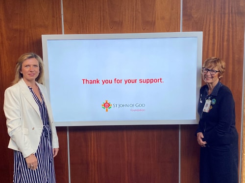 St John of God Foundation digital donor recognition screens at St John of God Bunbury Hospital