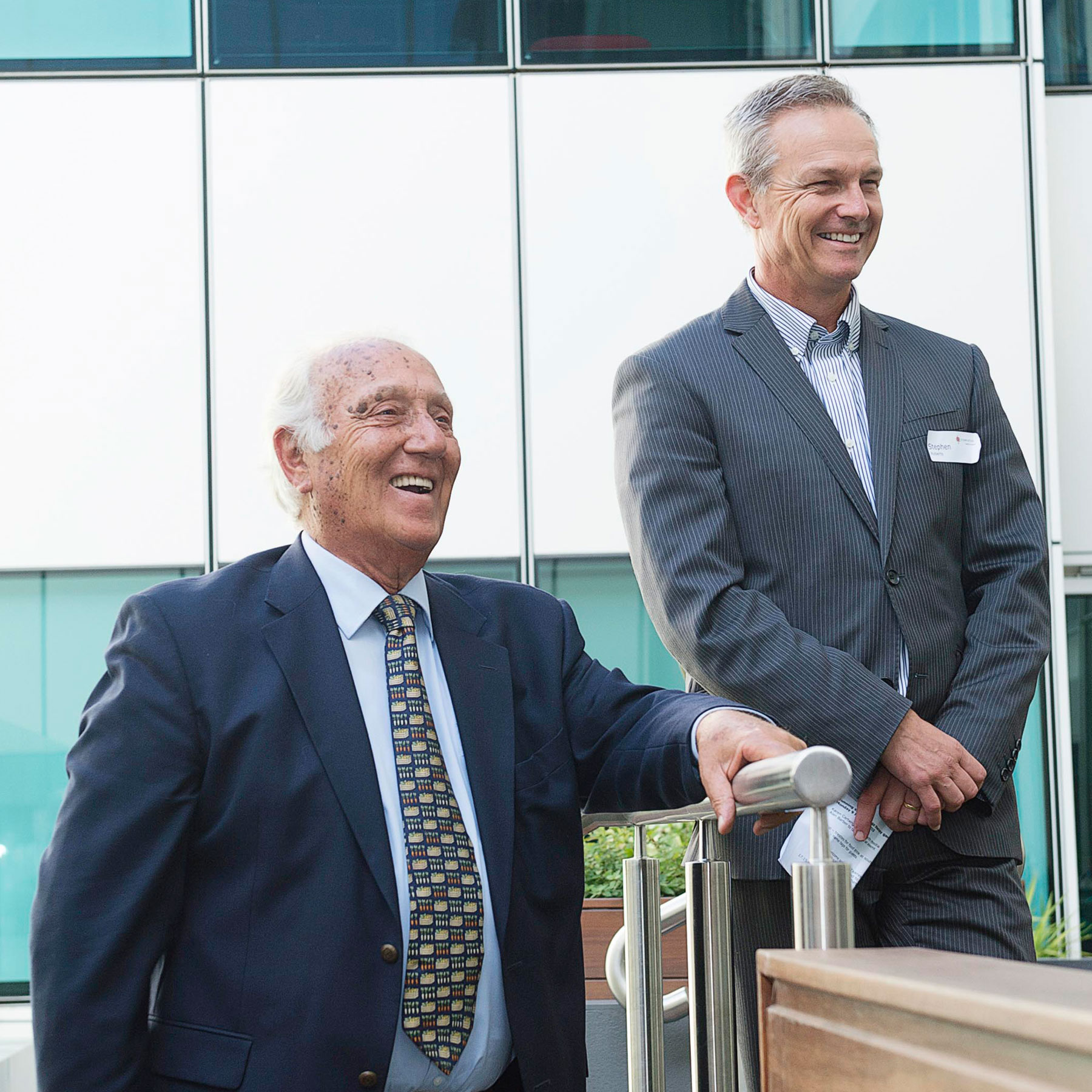 Frank Costa with St John of God Geelong Hospital CEO, Stephen Roberts