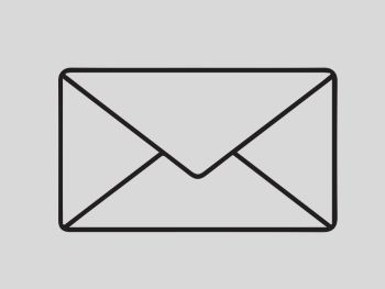 Envelope icon on grey background