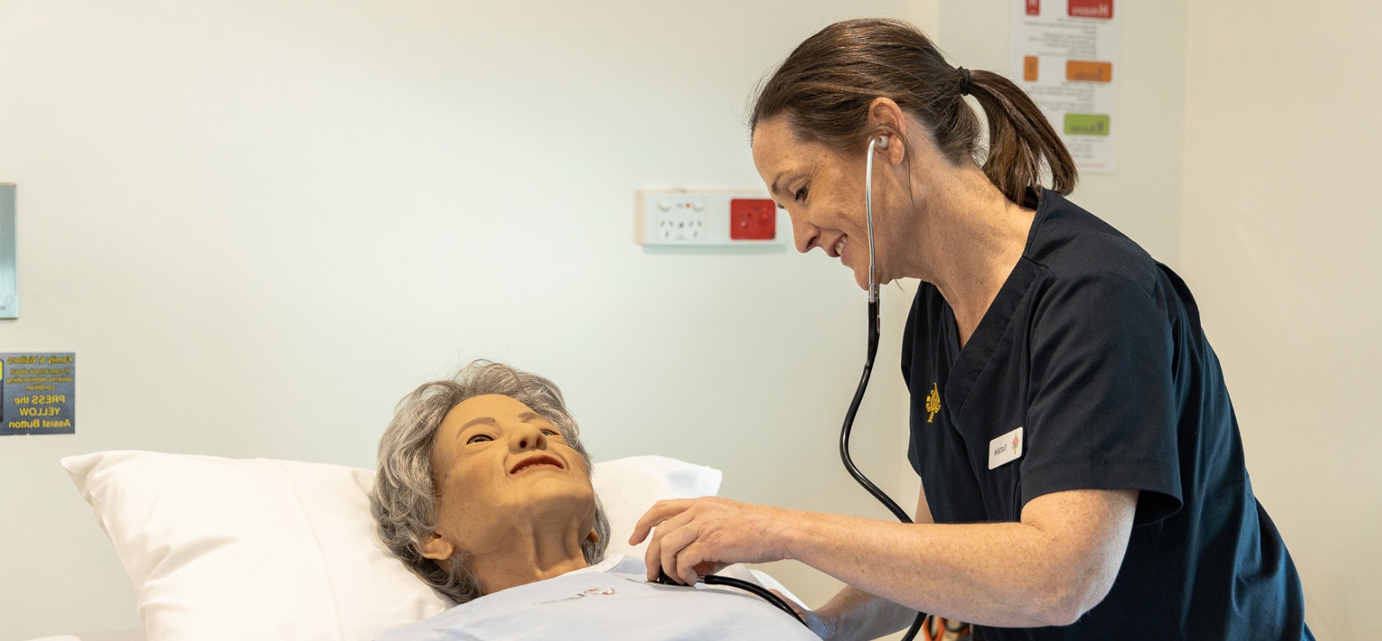 Nurse practicing with simulation mannequin Ballarat