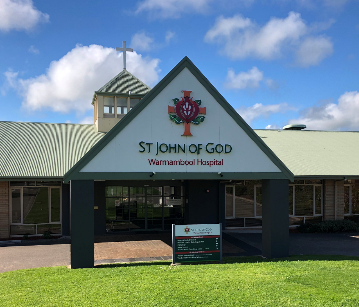 Exterior of St John of God Warrnambool Hospital