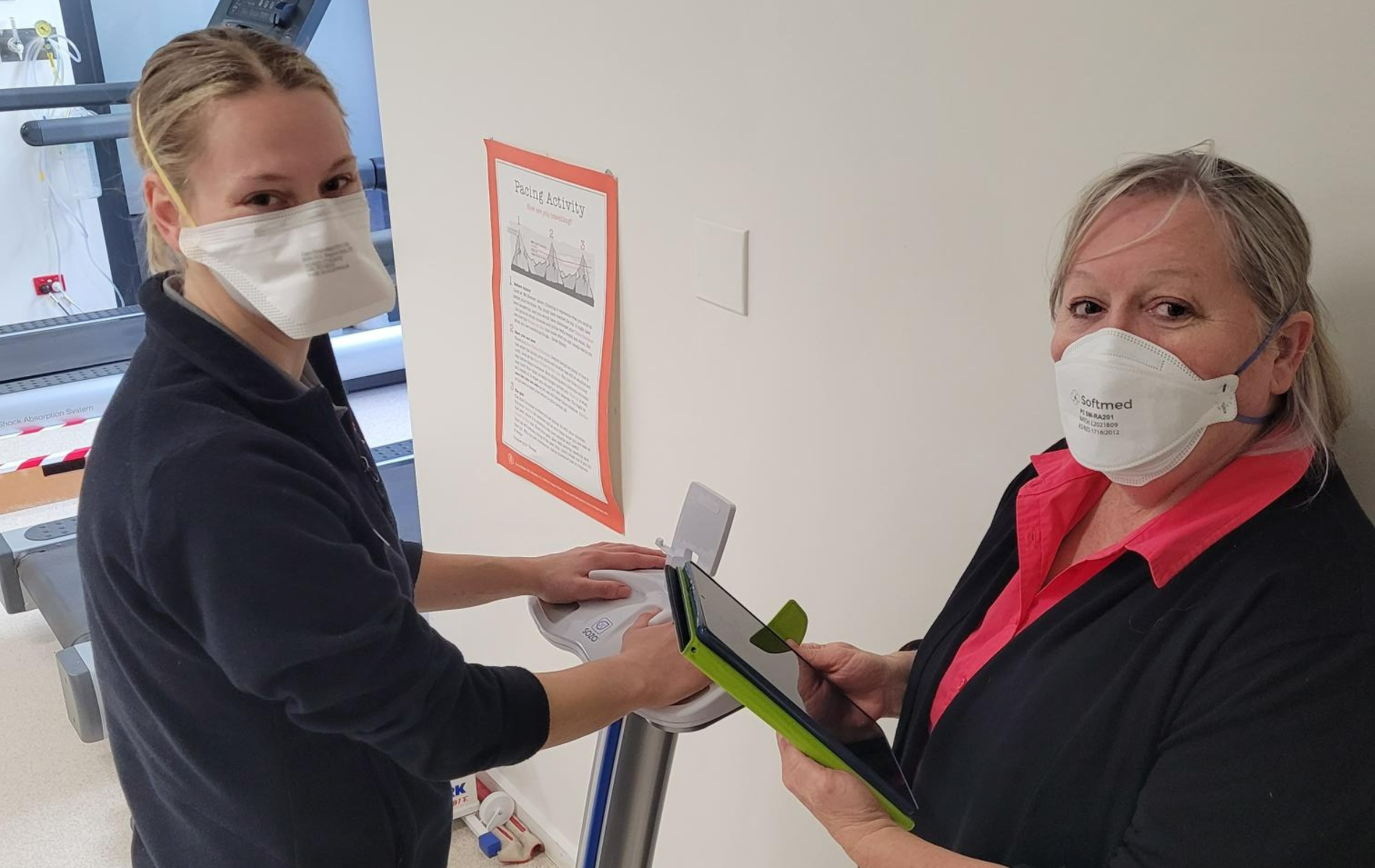 St John of God Bendigo Hospital caregivers testing the SOZO machine