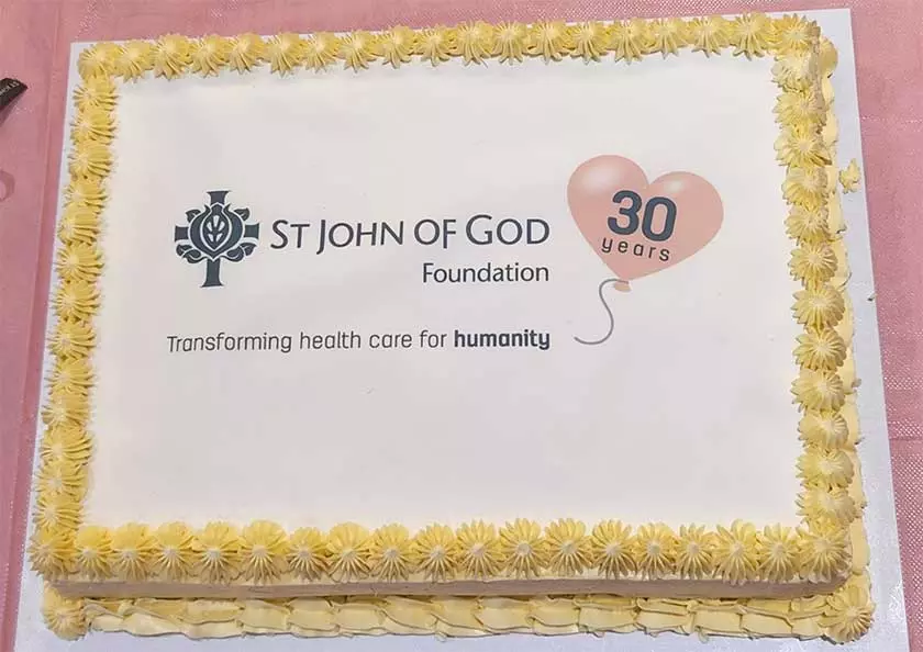 30th anniversary cake for St John of God Foundation.