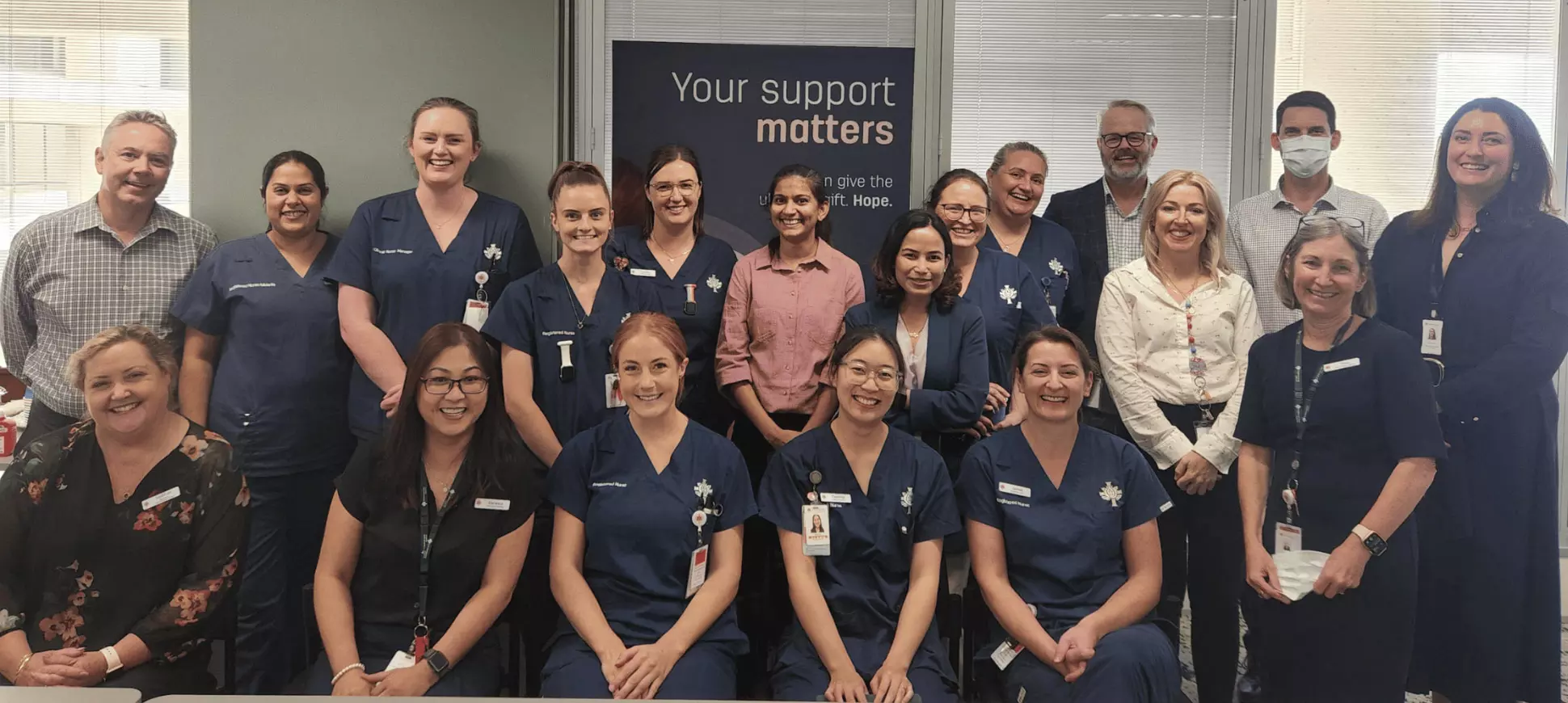 St John of God Subiaco Hospital caregivers with Rick Sherlock, Maxxia General Manager.